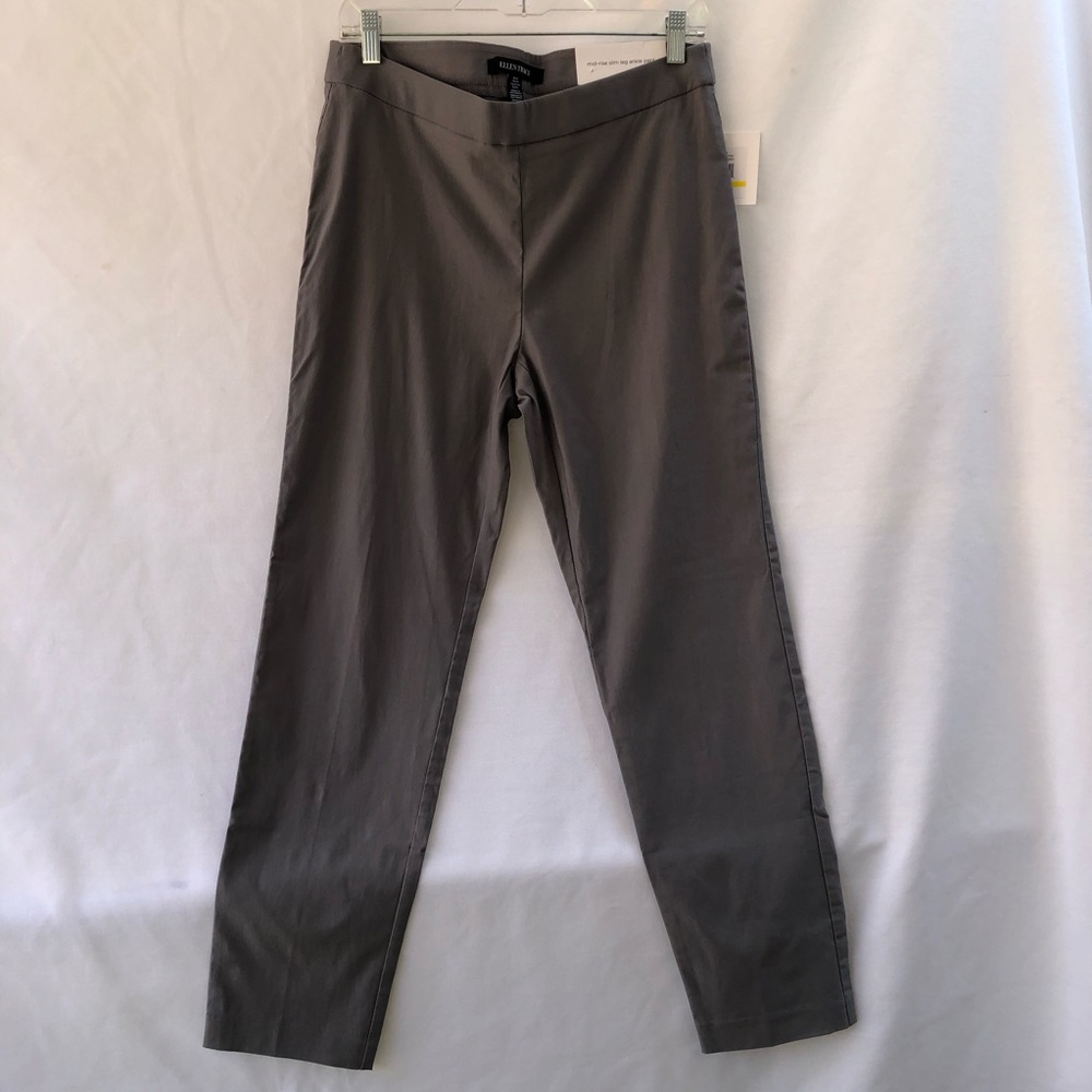 Ellen Tracy slim fit ankle gray career pants sizeM